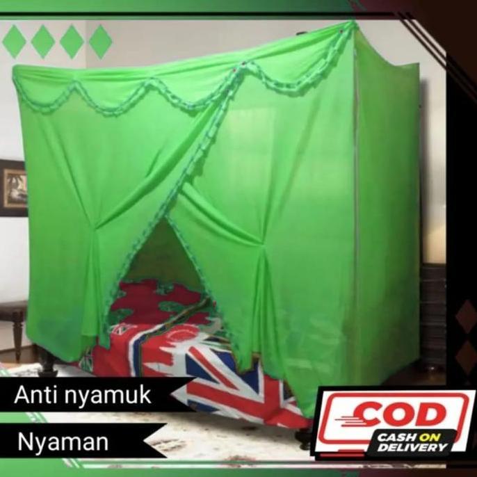 Klambu Tempat Tidur Dewasa Jumbo Kelambu Anti Nyamuk Bahan Tebal Kuat