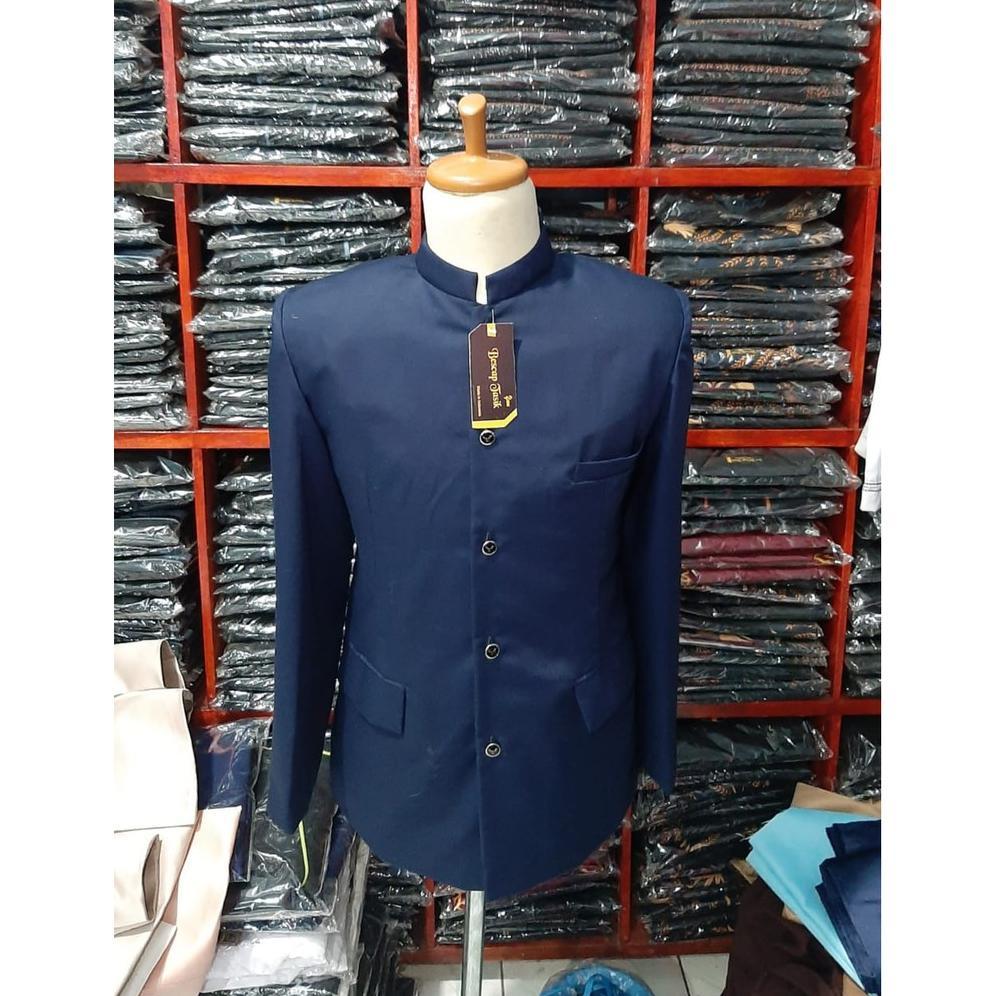 SOLVESSA BESKAP JAS KOKO POLOS PRIA MUSLIM PREMIUM MOTIF SAKU TUTUP LENGAN PANJANG S-XXL BERKUALITAS