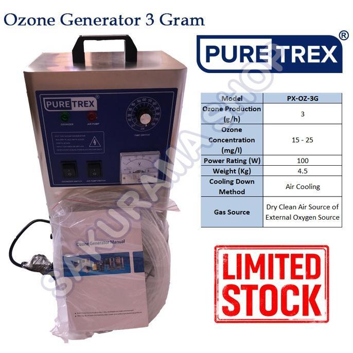 Murah Puretrex Ozone Generator Sterilizer O3 3G