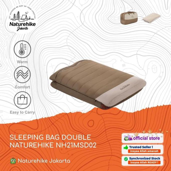 Terlaris Sleeping Bag Selimut Camping Double / 2 Orang Naturehike Nh21Msd02