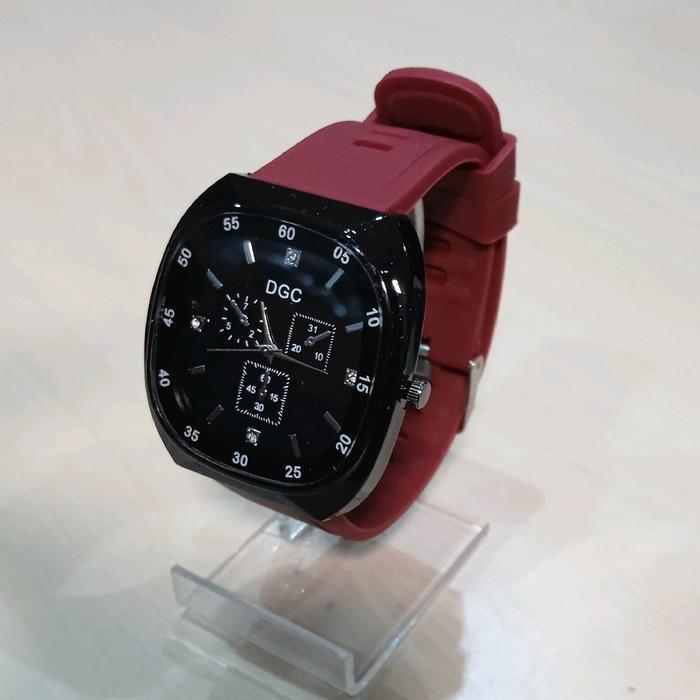 Bisa Cod - Promo 3Pcs(Hitam Coklat Merah) Jam Tangan Wanita/Pria Unisex Tali Silikon Rubber Free Bat