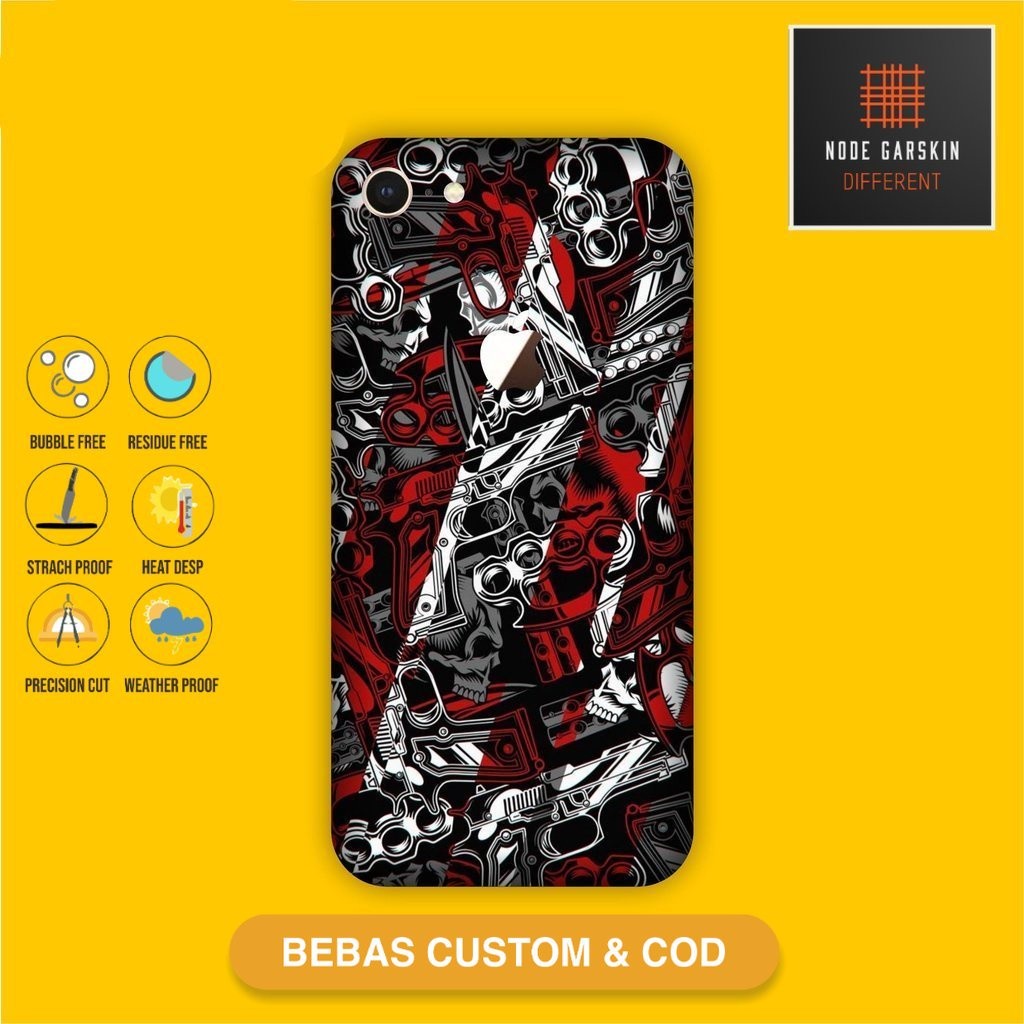 Promo 2Pcs Garskin Skin Vinyl Iphone 7 Fullbody Atau Backonly - Bisa Custom Bw Case Sticker Protecto