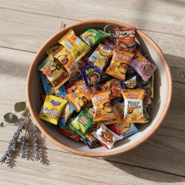 Isi 30 pcs Keychain Snack Miniatur Lucu Gantungan Kunci Makanan Unik Mini Random Snack Murah Grosir