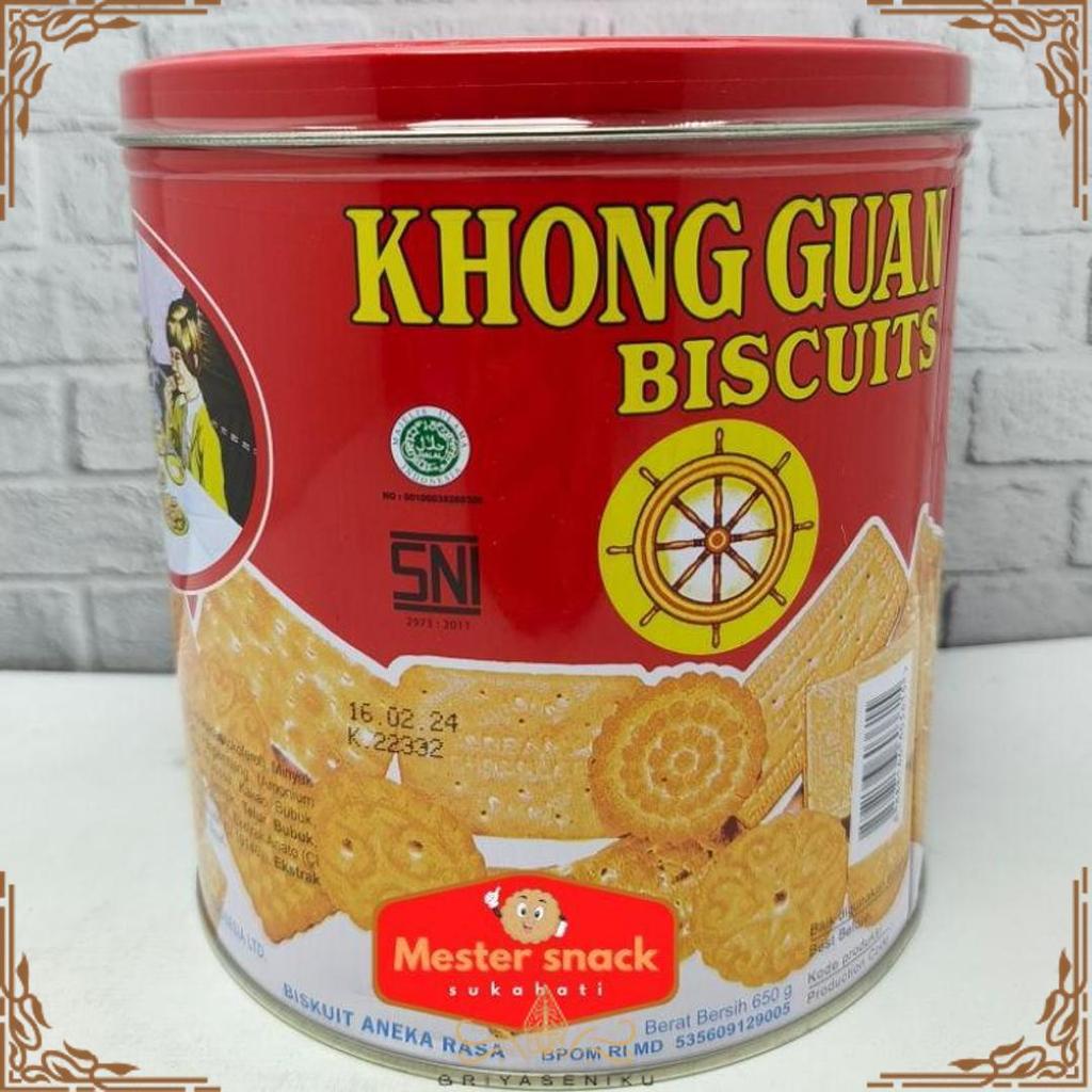 Berkualitas Khong Guan Biscuits Kaleng Red Mini 650 Gram | Khong Guan Kaleng | Khong Guan | Kue Leba