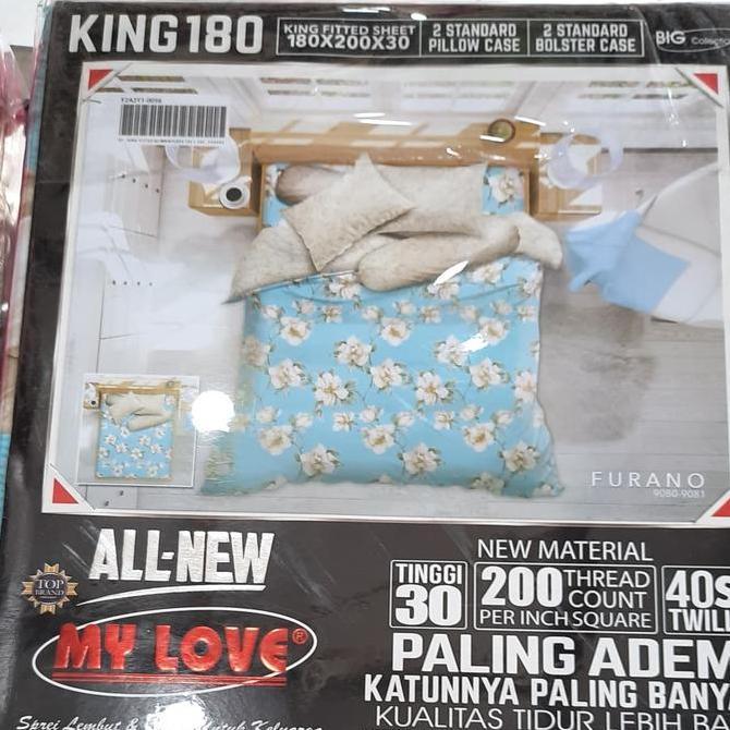 Sprei My Love Ukuran 180 X 200 X 30 Cm | Sprei Katun My Love Premium