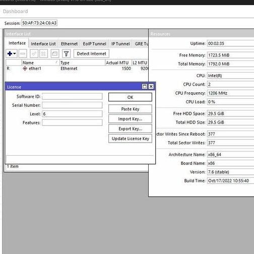 SSD Mikrotik Level 6 64Bit (X86_64) Bisa Upgrade/Downgrade - 32Gb