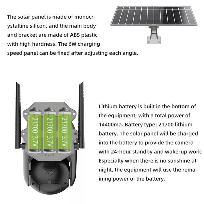 CCTV 4G GSM 5MP Solar Cell Kamera CCTV Solar Panel Surya Outdoor