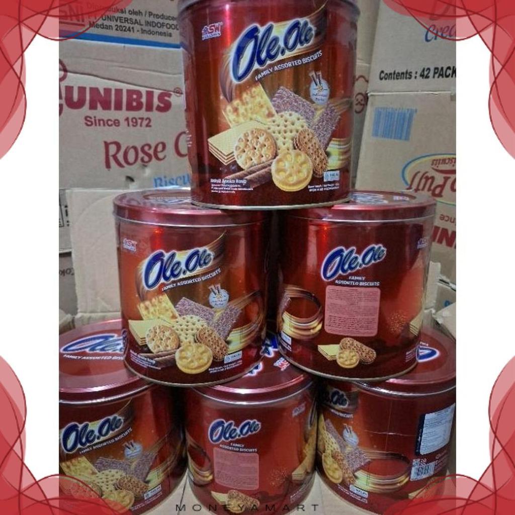 Bisa Cod Roti Kaleng Ole Ole Bulat/ Biskuit Kaleng Lebaran Bulat