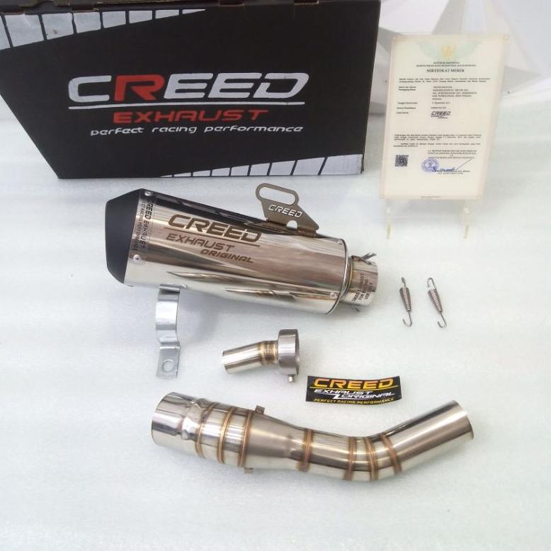BIG PROMO CREED EXHAUST ORIGINAL Knalpot Racing + pipa slip on Tersedia untuk motor CBR 150R Facelif