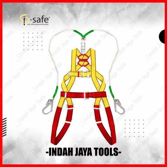 I-SAFE ABSORBER FULL BODY HARNESS SNI DOUBLE HOOK SAFETY BELT SABUK