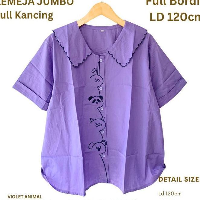 Kemeja Wanita Kekinian Kemeja Jumbo Style Korea 120Cm Premium Katun Adem Ld 120Cm