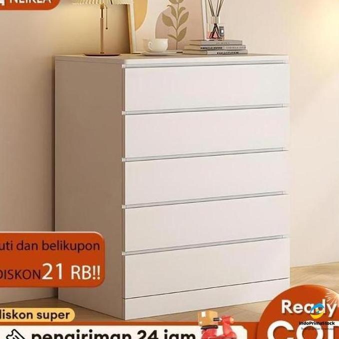 Terlaris Ips- Lemari Laci Chest Drawer Lemari Kayu Minimalis Kabinet Lemari Baju Drawer Pakaian