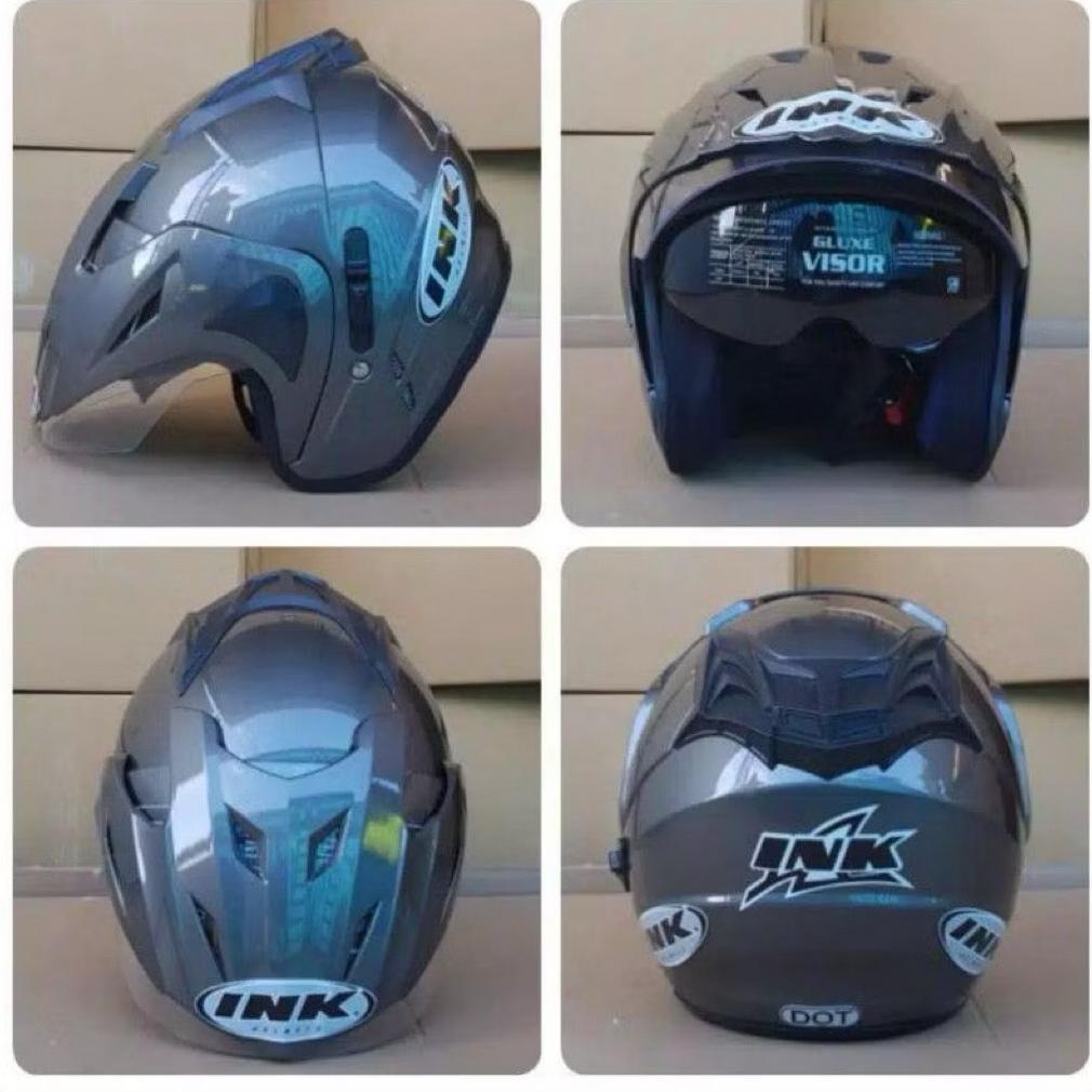 Grade Ori Helm Ink Double Visor Mirip Asli 100% Sni Free Stiker Ink