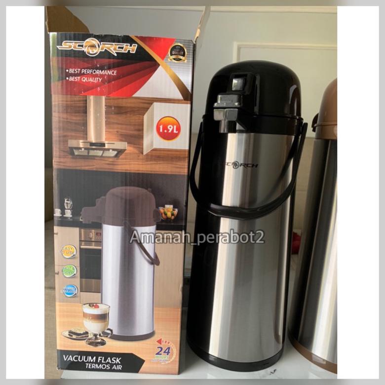 Termos Air Panas Pencet Scorch 1,9 Liter Stainless Steel Termos Pencet Scorch