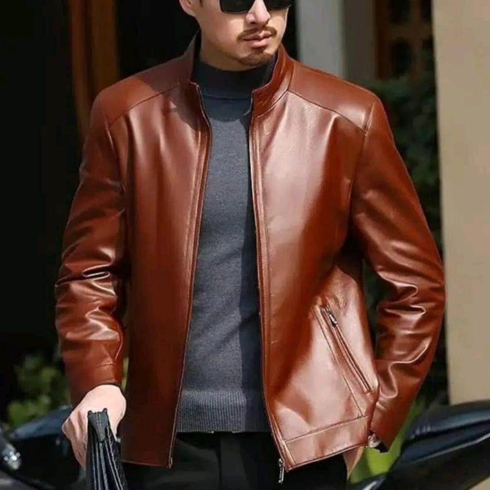 FAST DELIVERY Jaket Kulit Pria PREMIUM QUALITY / Jaket Kulit Asli Garut / Jaket BIG SIZE Pria Jumbo/