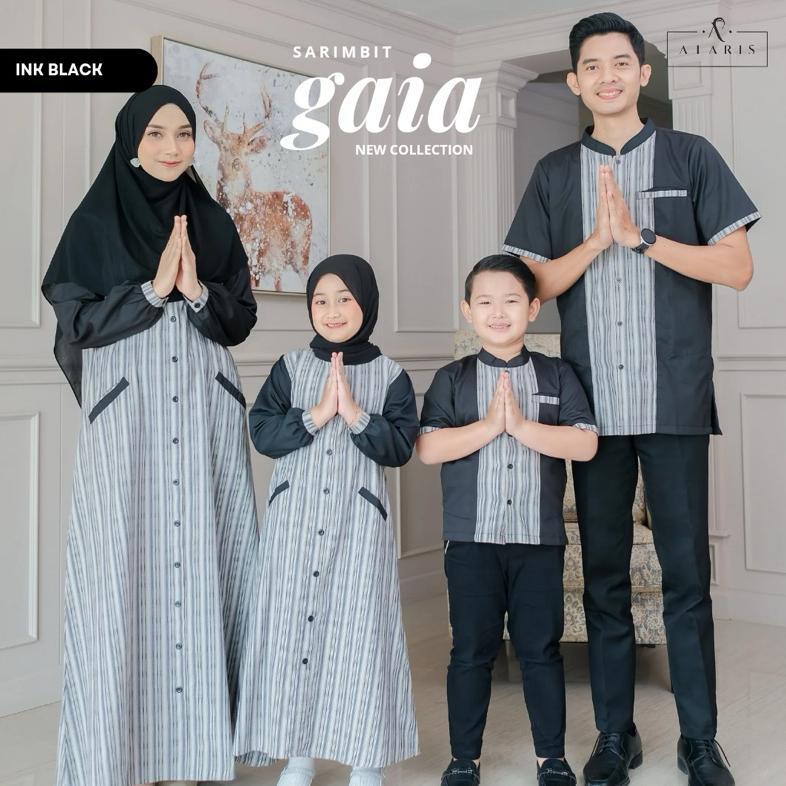 Terlaris Gaia Stripe / Gamis Katun Salur / Gamis Garis Garis / Gamis Casual / Casual Dress / Gamis M