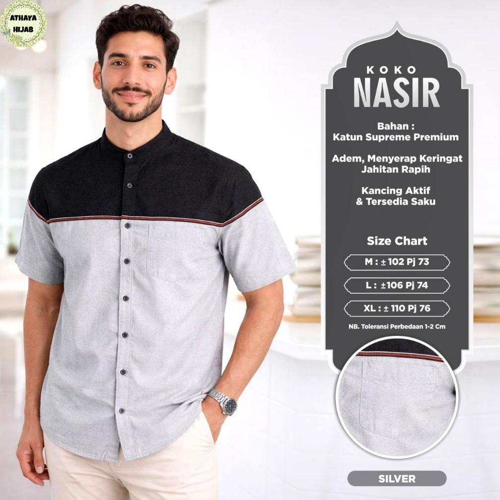 BEST SELLER HAMZAH NASIR MAZEN KEMEJA PRIA KOKO KEMKO LENGAN PENDEK BY RDK ATHAYA