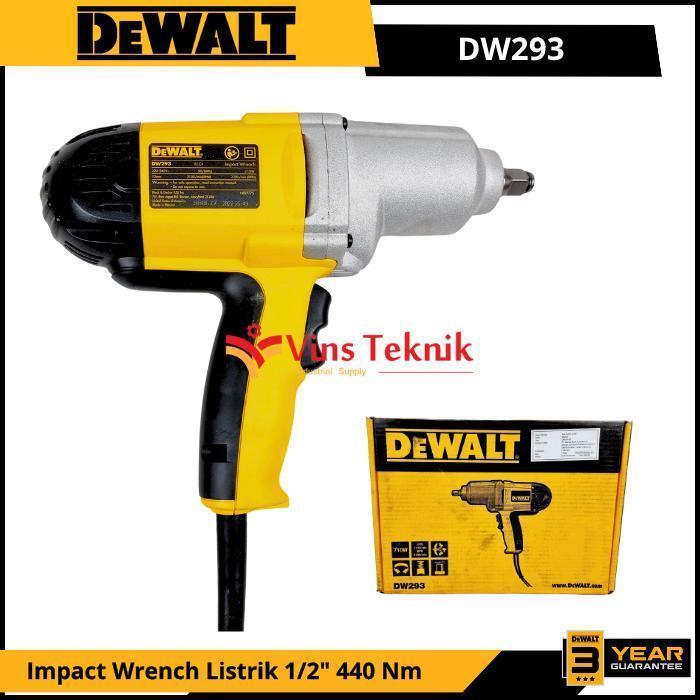 DEWALT DW293 Mesin Pembuka Baut Listrik Electric Impact Wrench 1/2" 440Nm DW 293