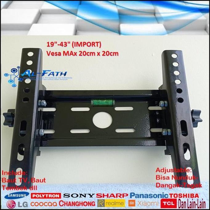 Bracket TV POLYTRON 14 s/d 43 inch QUALITY Garansi 100% cocok