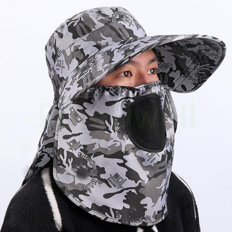 Topi Visor Cadar Pria Anti Uv Lebar/Topi Pantai Pria Import/Topi Gunung Visor Lipat Anti Uv Matahari