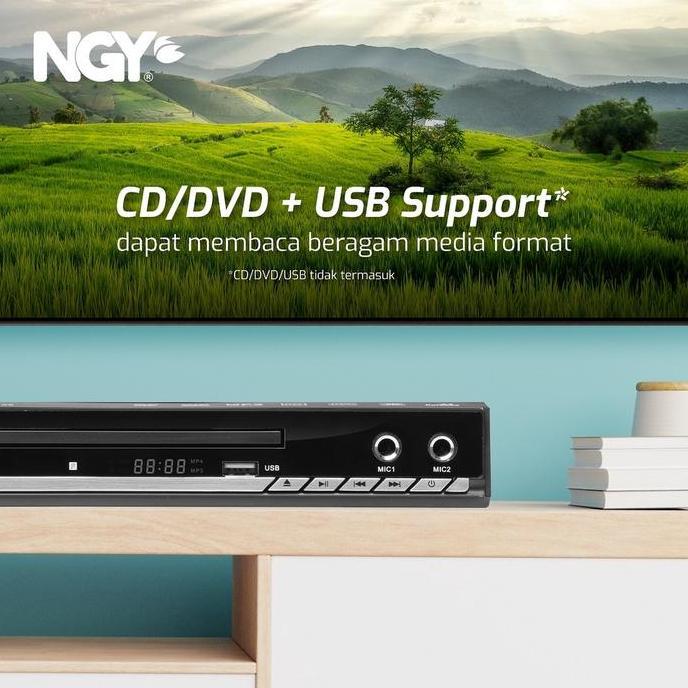 NGY DVD Player HDMI Besi Twin Mic Karaoke USB | NGY766 NAGOYA