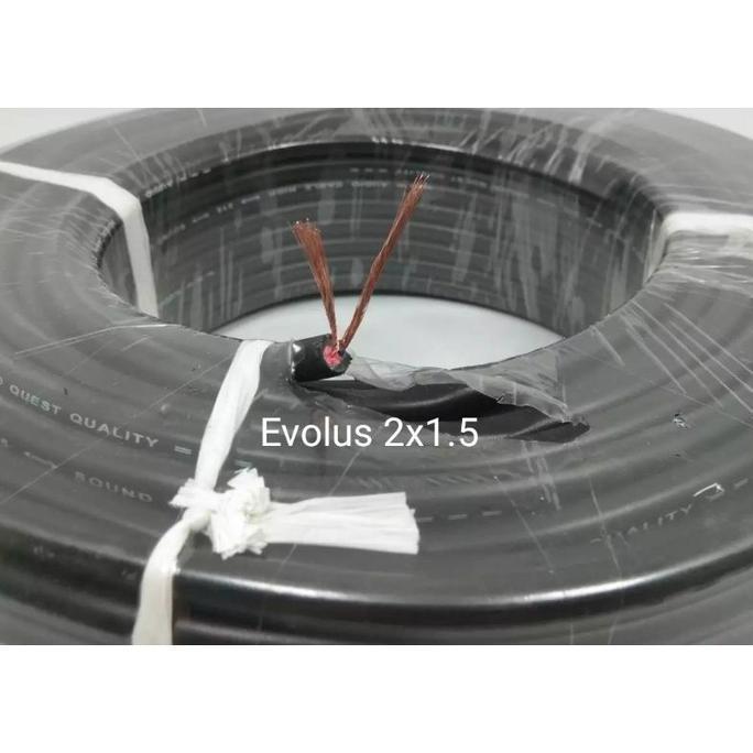 Kabel Listrik/Audio Serabut HYO Evolus 2x1.5 Hitam