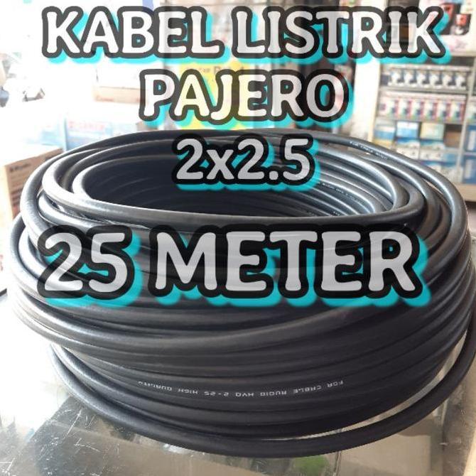 KABEL SERABUT LISTRIK 2X2.5 HITAM PAJERO 25 METER - KABEL LISTRIK