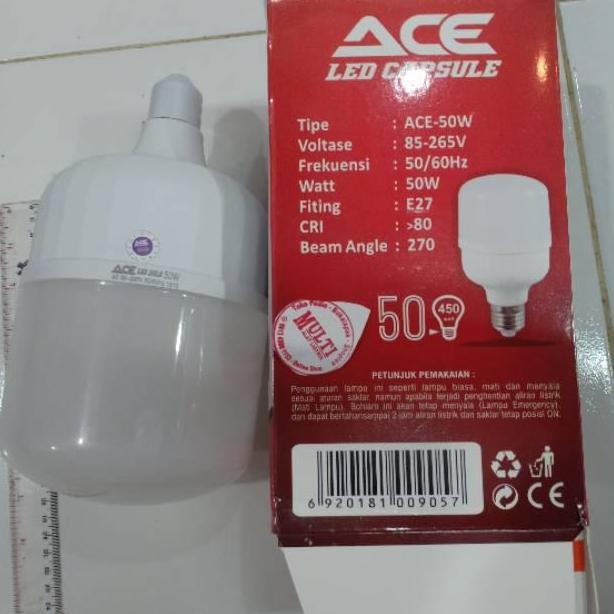 Lampu garansi led ACE 50w capsule led jumbo besar 50w ace