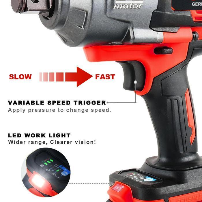 JLD 2100NM Impact wrench Brushless 3/4"  High Torque lmpact Spanner Kit impact wrench 128VF Xtra Jum