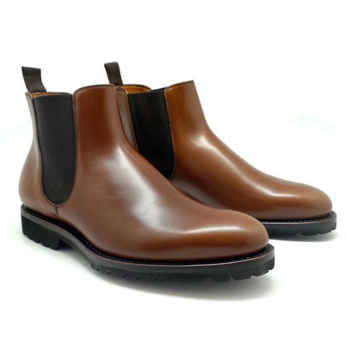 Fortuna Shoes Sepatu Kulit Pria Chelsea Boots - Vibram Rubber 8166