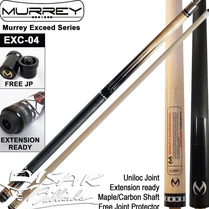 Murrey Exceed EXC-04 Cue Uniloc Maple Extension Bumper Stick Billiard RAM