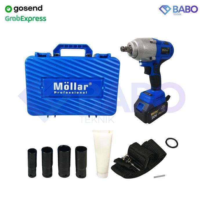 MOLLAR CIW20500 CORDLESS IMPACT WRENCH 20V BUKA BAUT MOBIL