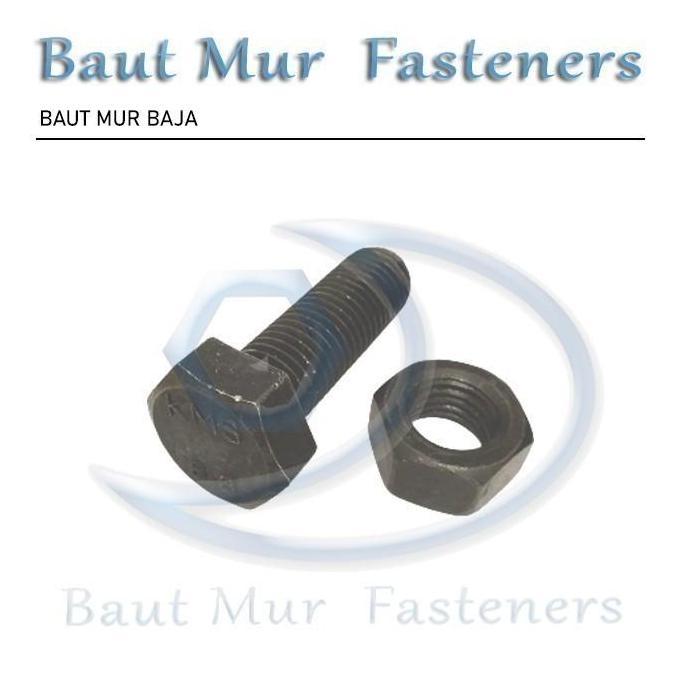 Baut Mur Baja 8.8 M16 X 180 Mm Full Drat Harga Spesial