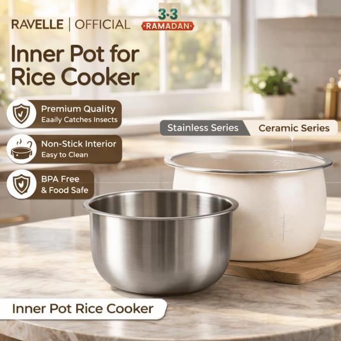 Ravelle Inner Pot Rice Cooker Low Carbo - Inner Pot Rice Cooker