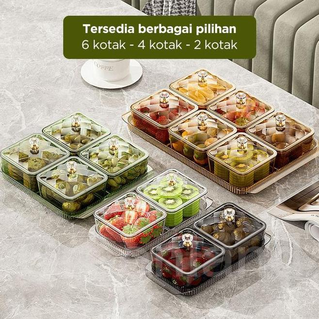 Greenland Nampan Toples Set Aesthetic Minimalis Penyimanan Kue Lebaran Hari Raya Wadah Permen Hsb841