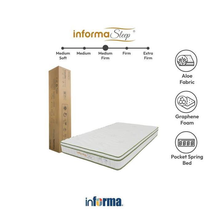 Informa Sleep 100X200 cm Cuscolite Kasur Pocket Springbed In Box Matras Alas Tidur Tempat Dipan Pera
