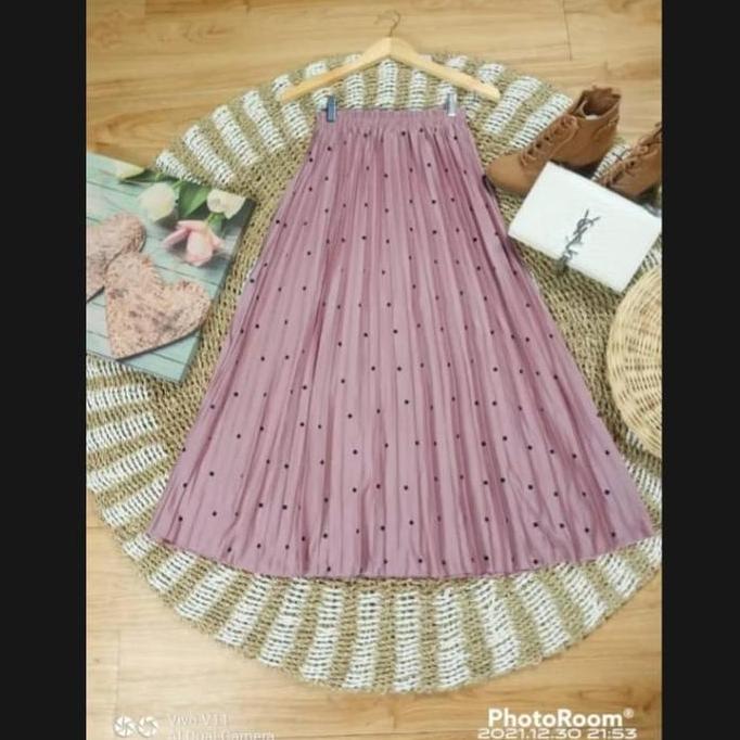 RN-ROK PLISKET PREMIUM MOTIF KOTAK/ ROK PLISKET MAYUNG/ ROK PLISKET MUSLIM/ MAXY SKRIT Bunga Setrip 
