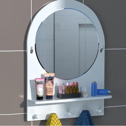 Kaca Cermin Rak Gantung Kosmetik Dinding Pajangan