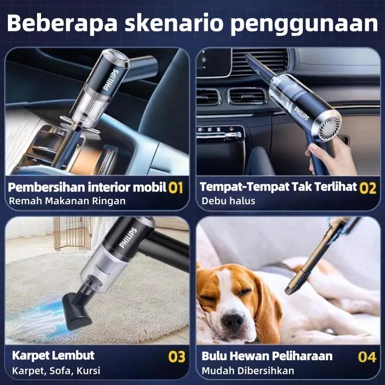 CUCI GUDANG Philips Vacuum Cleaner 5 IN 1 Penyedot Debu Nirkabel Genggam 998000Pa Portabel Daya Ting