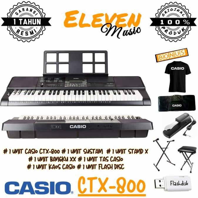 TERBARU CASIO CTX800 CTX-800 PAKET KEYBOARD