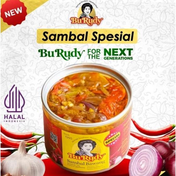 FAVORIT BU RUDY SAMBAL BAWANG ORIGINAL KHAS SURABAYA 110GR PEDAS & SEGAR UNTUK MASAKAN UDANG DAN SEG