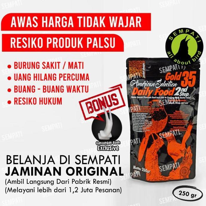 HARGA TERBAIK - SEMPATI AMS GOLD35 2NDSTEP 250 AMERICAN SELECTION VOER KASAR PAKAN MURAI KACER BURUN