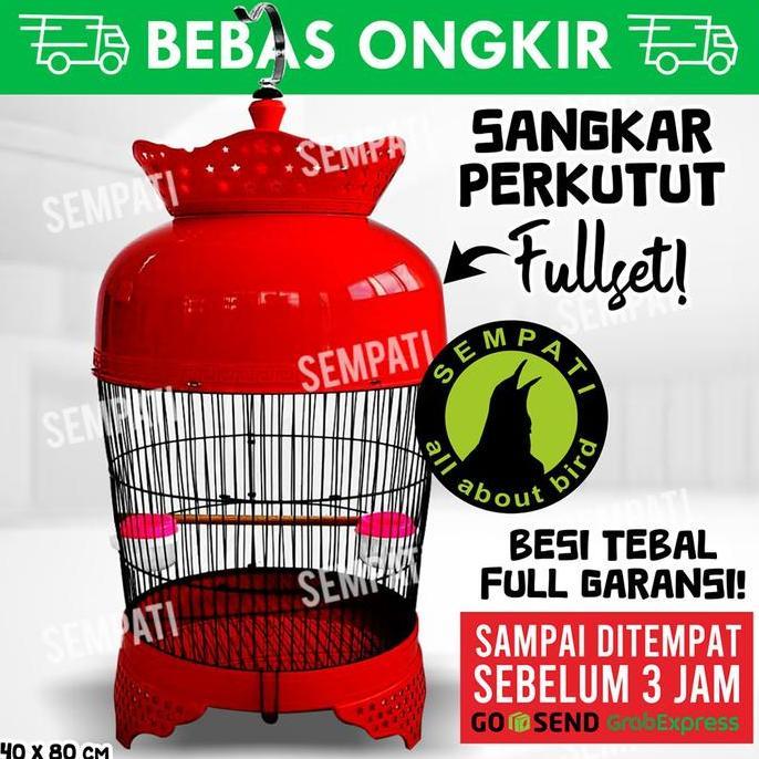 TERMURAH - SEMPATI Sangkar Kandang Burung Perkutut Lokal Bahan Plastik Full Warna Fullset Mahkota Te