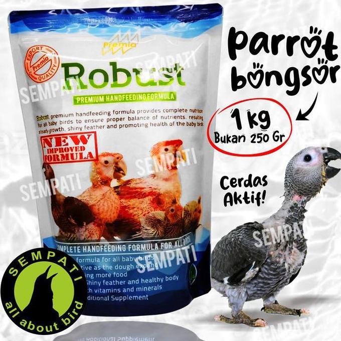 SEMPATI Robust Premium 1 Kg Pakan Lolohan Burung Parrot Kakatua Lovebird Nuri Parkit Falk Macaw Afri