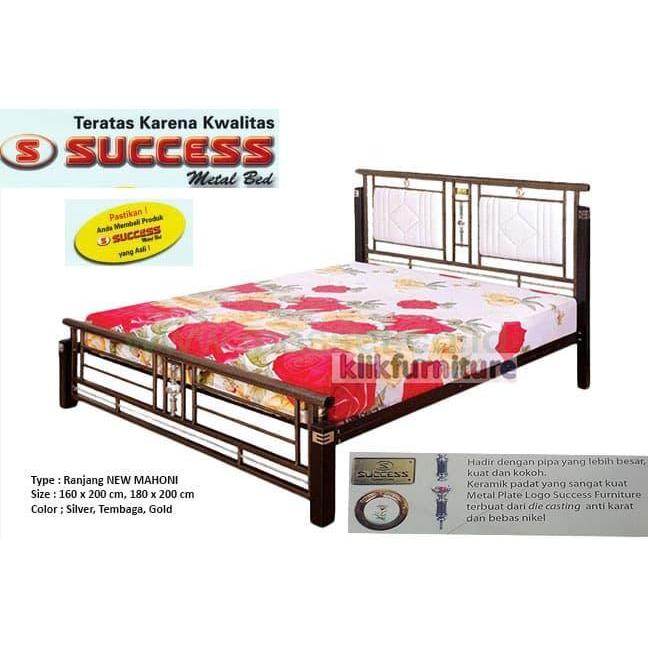 Ranjang Besi Success New Mahoni 120x200 cm