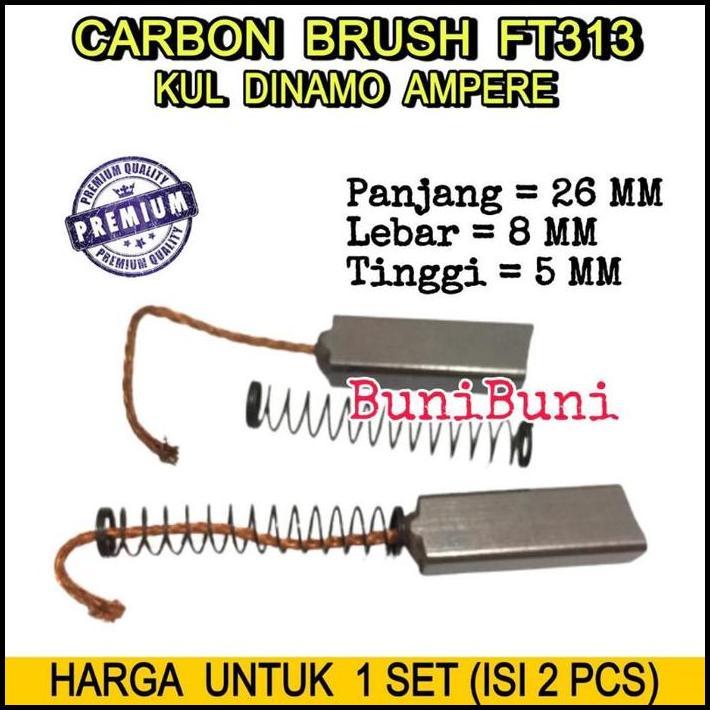 GRATIS ONGKIR CARBON BRUSH ALTERNATOR FT 313 / KUL COOL ARANG DINAMO AMPERE MOBIL RINO HIACE TAFT GT