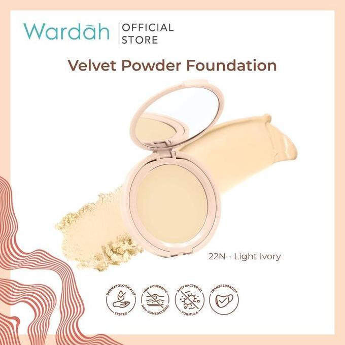 STOK TERBATAS - Wardah Colorfit Velvet Powder Foundation 11 g - Bedak Wajah Matte Compact