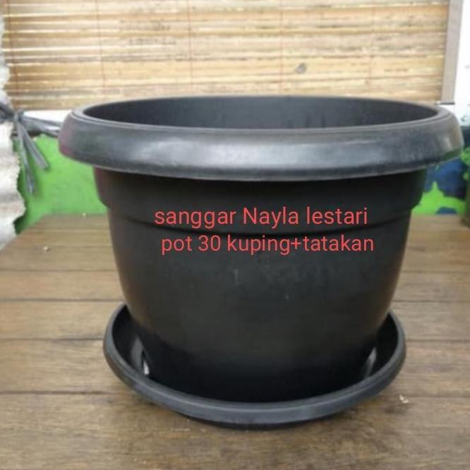 Pot 30cm kuping+tatakan/pot tanaman