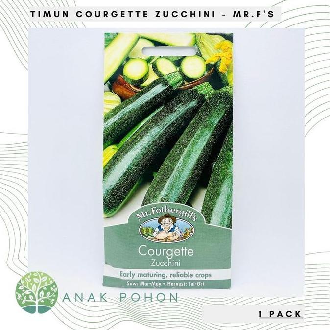 Ready ( 1 PACK ) Benih Courgette Zucchini - Mr. Fothergills - 20 Biji