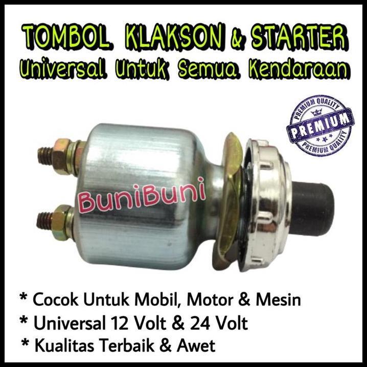 TERBARU SAKLAR / SWITCH / TOMBOL UNTUK KLAKSON & STARTER / STATER MOBIL & MOTOR UNIVERSAL 12V / 24V 